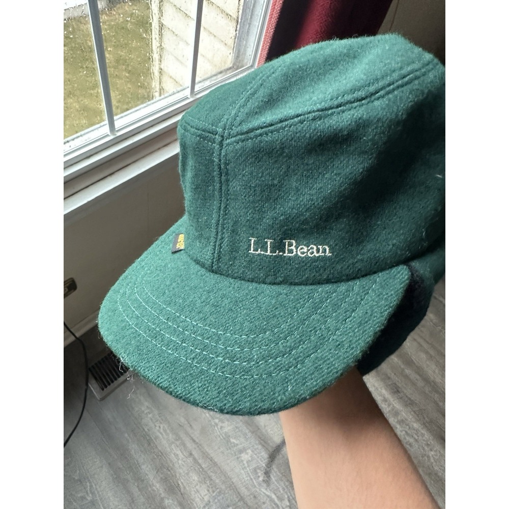 Vintage LL Bean Gore-Tex Adult Size XL Double Ear Flaps Hat Cap USA Green - Picture 5 of 10